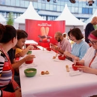 Talents Breakfast, Festival square, Festival square, 29th Sarajevo Film Festival, 2023 (C) Obala Art Centar