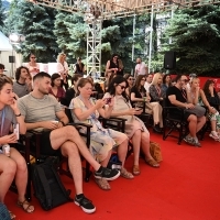 Grand Coffee with..., Charlie Kaufman, screenwriter, director, and producer, Festival Square, 29th Sarajevo Film Festival, 2023 (C) Obala Art Centar