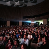 The audience at the Bosnian-Herzegovinian premiere of the film DIE BEFORE DEATH by Ahmed Imamović, Bosnian Cultural Center, 29th Sarajevo Film Festival, 2023 (C) Obala Art Centar