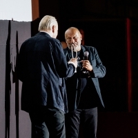 Stellan Skarsgård and Mirsad Purivatra, Coca-Cola Open Air Cinema, 31st Sarajevo Film Festival, 2025 (C) Obala Art Centar