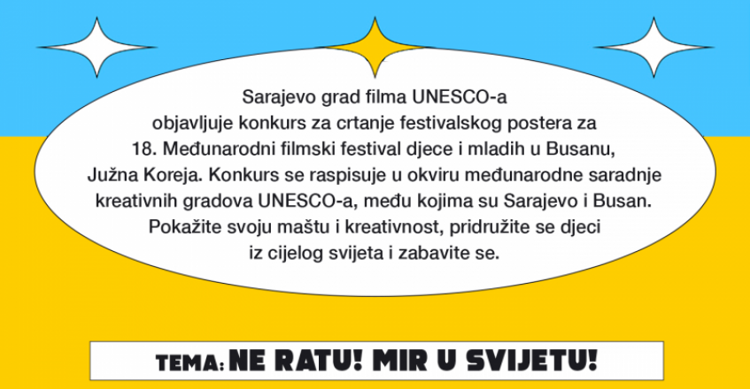 Prijavite se za crtanje festivalskog postera na temu “Ne ratu! Mir u svijetu!”